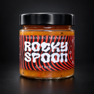 Rocky Spoon Habanero Mangas čatnis – aštrus mangų čatnis su habanero pipirais, lietuviškas rankų darbo pagardas